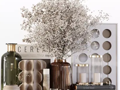 Decorative Set 161 Low-poly 3D model