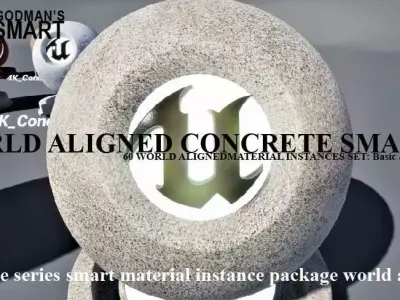 Concrete World Aligned Materials 3D model