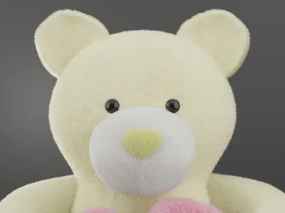 Cute Teddy bear toy 3D model