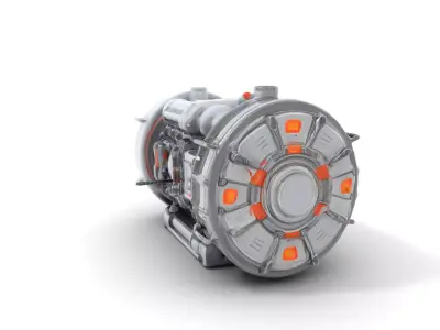 Futuristic Engine Core Model Pack Low-poly 3D model