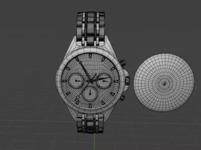 Customizable 3D Wristwatch Model for  Product Visualization 3D model