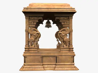 hindu temple bell 3D model