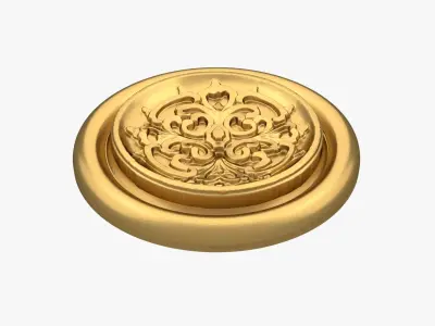 Classic round decor ornament 266 3D model
