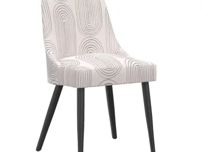 Geller Modern Dining Chair in Patterns 3D model