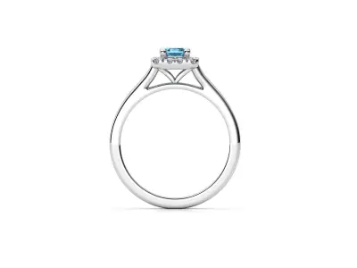 ZDR029 topaz and diamond ring 3D print model