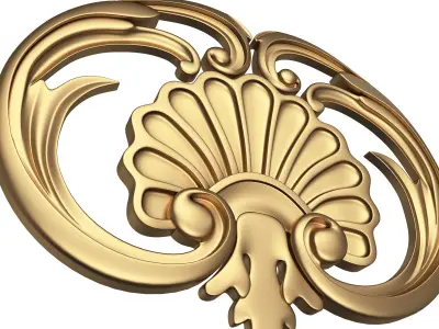 Shell Corbel 07 Low-poly 3D model
