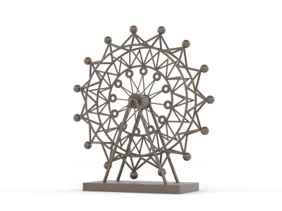 Retro Ferris Wheel 3D model