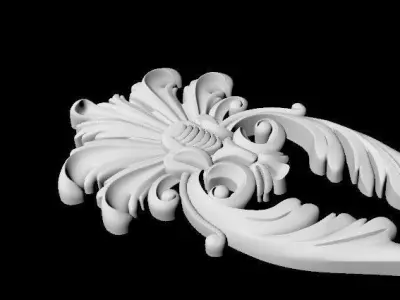 Central decor ornament for furniture 3D model 621