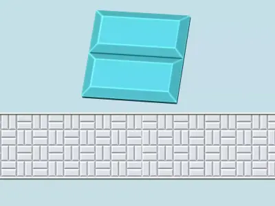 Wall Panel A04 Bricks - Interior Design Decoration 3D print model
