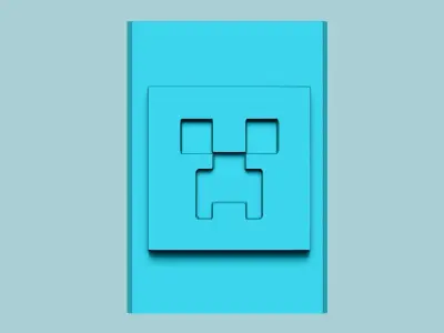 Stamp 89 - Minecraft Icon - Fondant Decoration Maker Toy 3D print model