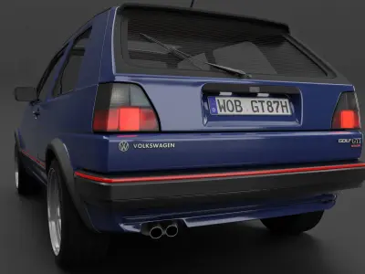 VW Golf GTI 16V MK2 - Complete Model  3D model