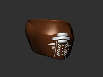 helmet high poly sculpt 3d printable  3D model 26