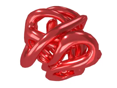 Abstract Heart Shape v2 003 Low-poly 3D model