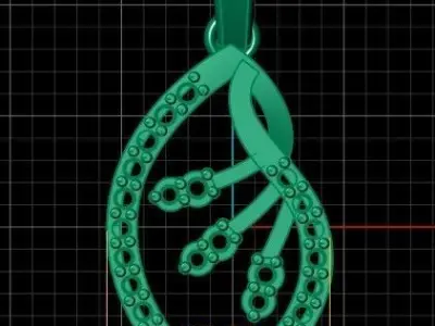 Luxury Diamond Earrings 3d Printable Model  3D print model