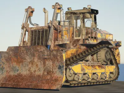 ZBL BullDozer v1 Low-poly 3D model