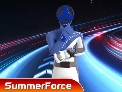 Boon Blue - Boonboomger Low-poly 3D model