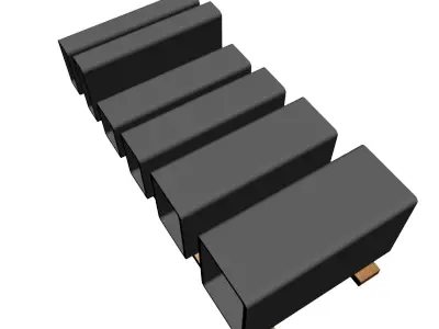 5 8in Wall Rectangle Tube 3D model