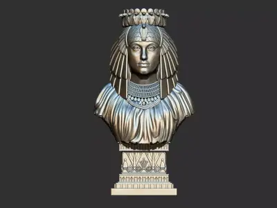  Egyptian pharaoh bust statue decoration 3d model 3D print model