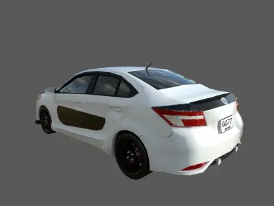 Vios 2013 Low-poly 3D model