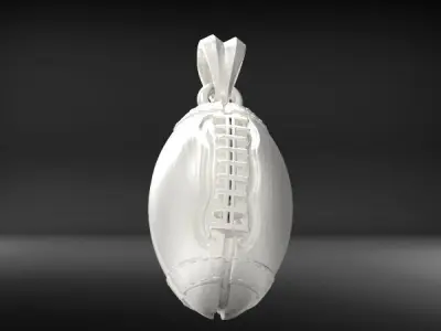 American Football Ball  Sport Game Fan Charm Pendant Necklace 3D print model