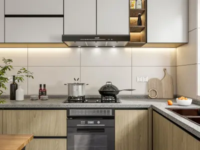 Kitchen Modern interior  0050 3D model