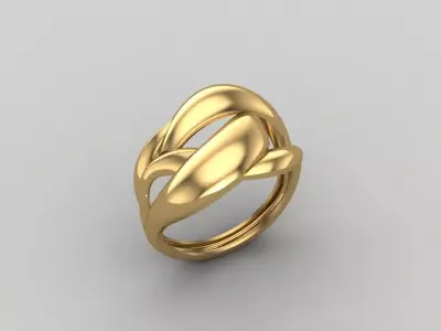 Women Ring Plain Ring Ready STL 3DM Models Womens Rings 3D print model 4
