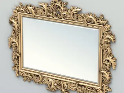Rectangle mirror frame 019 3D model