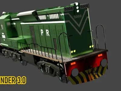Two Rail Engine 3D model