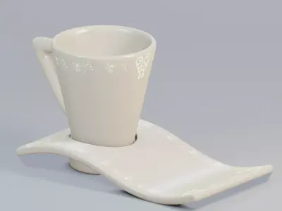  Mug with wavy plate 3D model