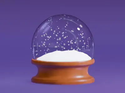 Winter Snow Globe 3D Model 3D model