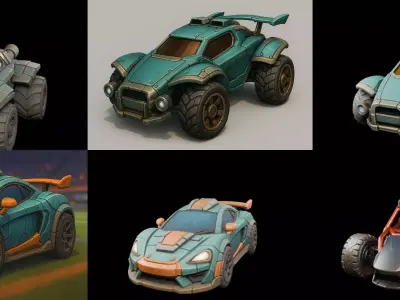 Gt one Car bundle 21 pack 38 glb 3D model