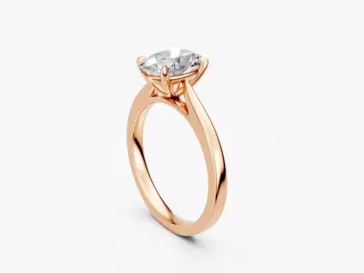 ZKR03 OVAL ENGAGEMENT RING 3D print model