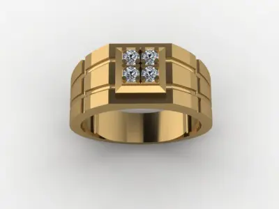 man ring 3D print model 9