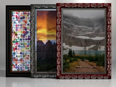 A collection of Frames - Set V Low-poly 3D model