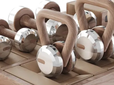 SOPHIA  SET WITH GYM EQUIPMENT 3D model