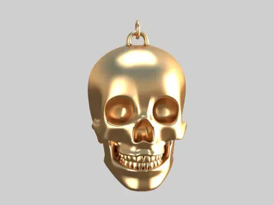 skull pendnt golden 3D model