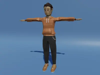 LowPoly School Characters Low-poly 3D model