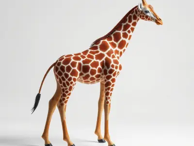 Reticulated Giraffe Detailed Skin Texture model pack Low-poly 3D model