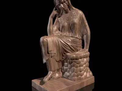Penelope sculpture Classical Greek Sculpture 3D model
