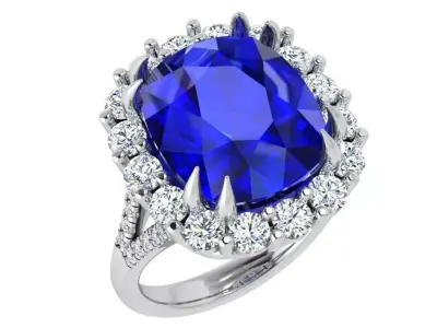 Cushion Halo Ring 4638 3D print model