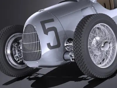 Auto Union Type C 1936 Race Car 3D model
