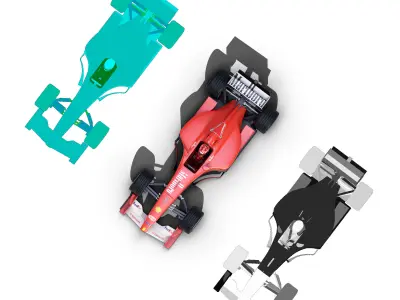 Formula 1 2000  Low-poly 3D model