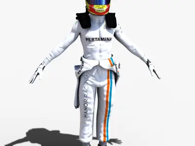 Rio Haryanto 2016 Low-poly 3D model