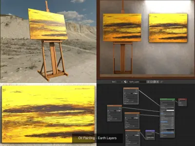 All Oil Paintings 3D Model Collection