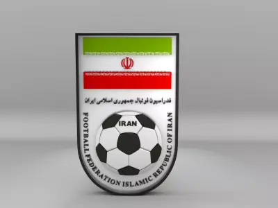 IR Iran National Soccer Team Logo 3D model