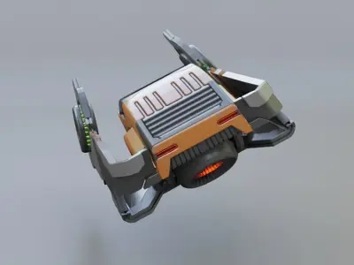 sci-fi vehicle 3D model