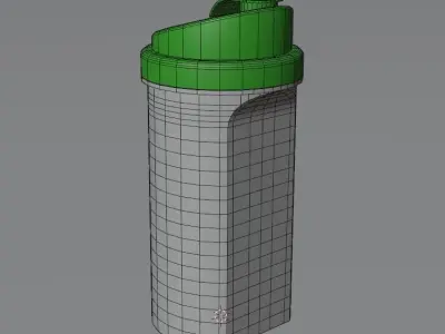 Protein Shaker Bottle Green Post Workout Low-poly 3D model