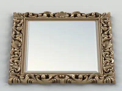 Rectangle mirror frame 006 3D model