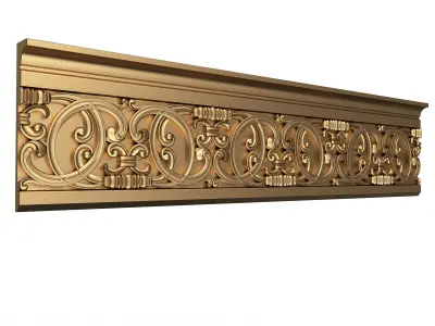 Cornice Decoration Molding 08 Low-poly 3D model