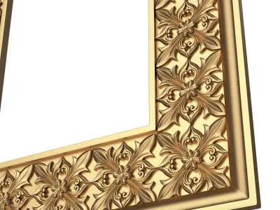 Classic Frame and Mirror 085 Low-poly 3D model